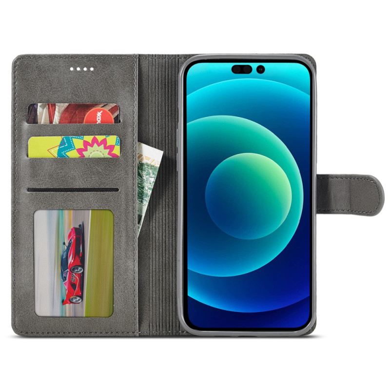 Flip Futrola iPhone 15 Plus Efekt Kože Lc.imeeke