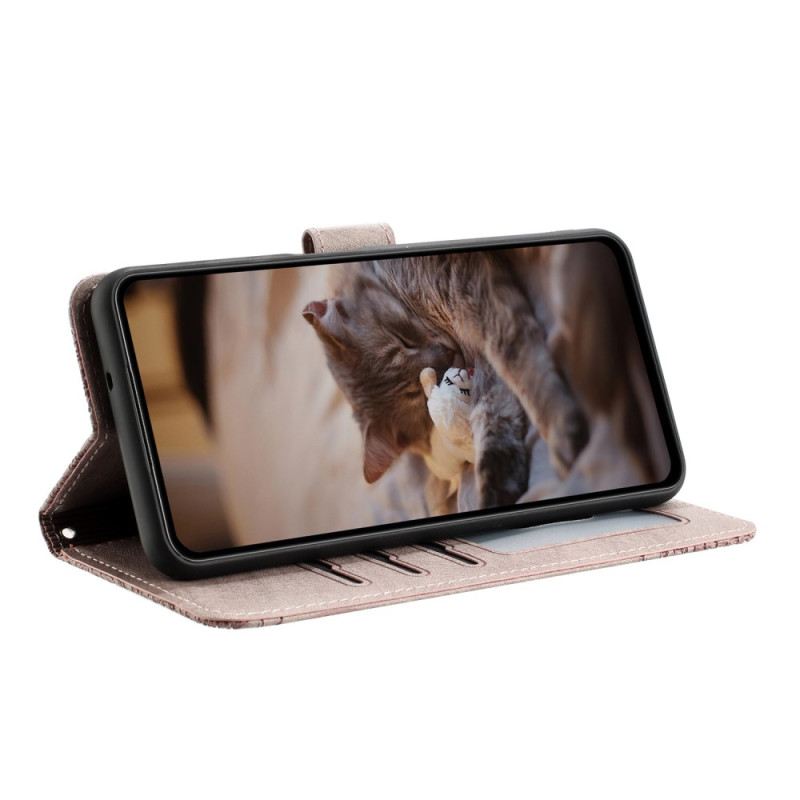 Futrola iPhone 15 Plus Cvjetni Mačak S Remenom