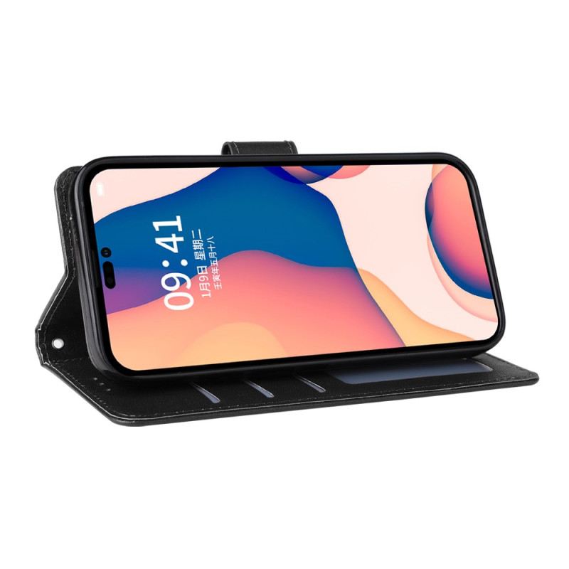 Kožna Futrola iPhone 15 Plus Klasični Kožni Stil S Remenom