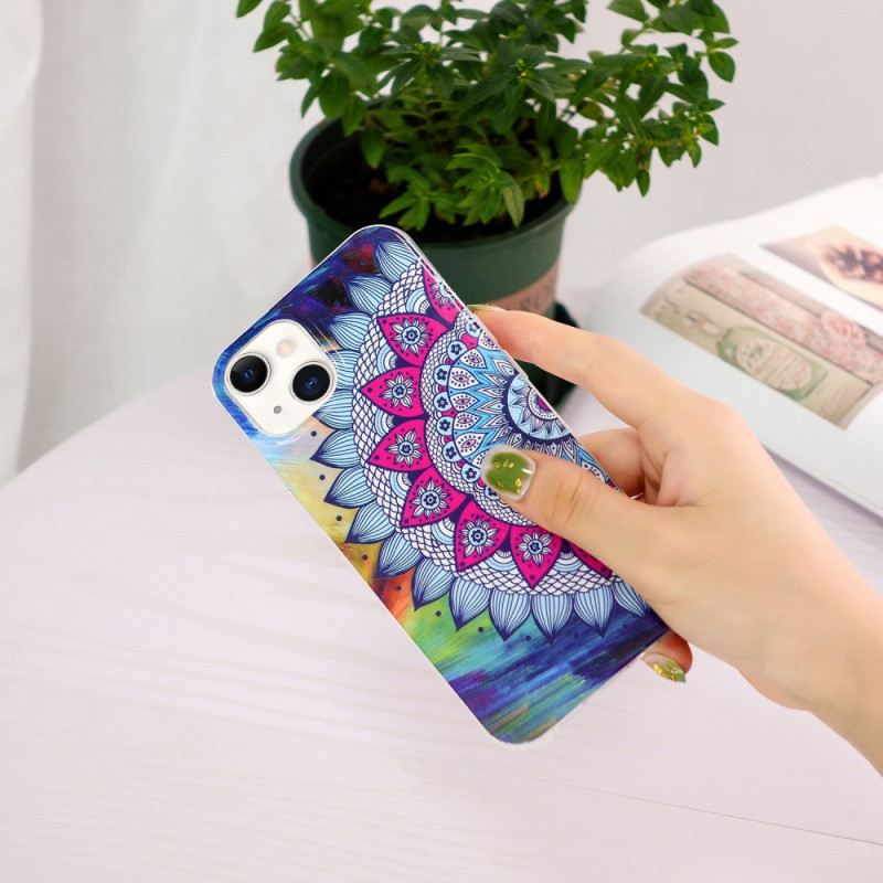 Maskica iPhone 15 Plus Fluorescentna Mandala