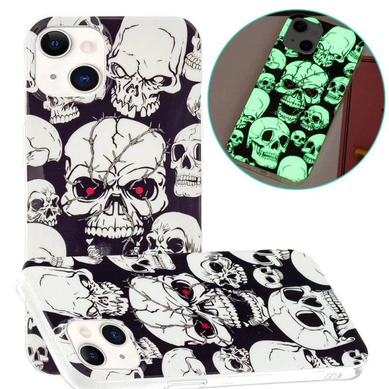 Maskica iPhone 15 Plus Fluorescentne Lubanje
