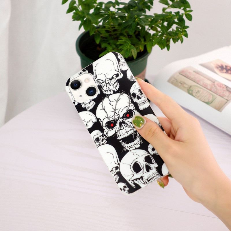 Maskica iPhone 15 Plus Fluorescentne Lubanje