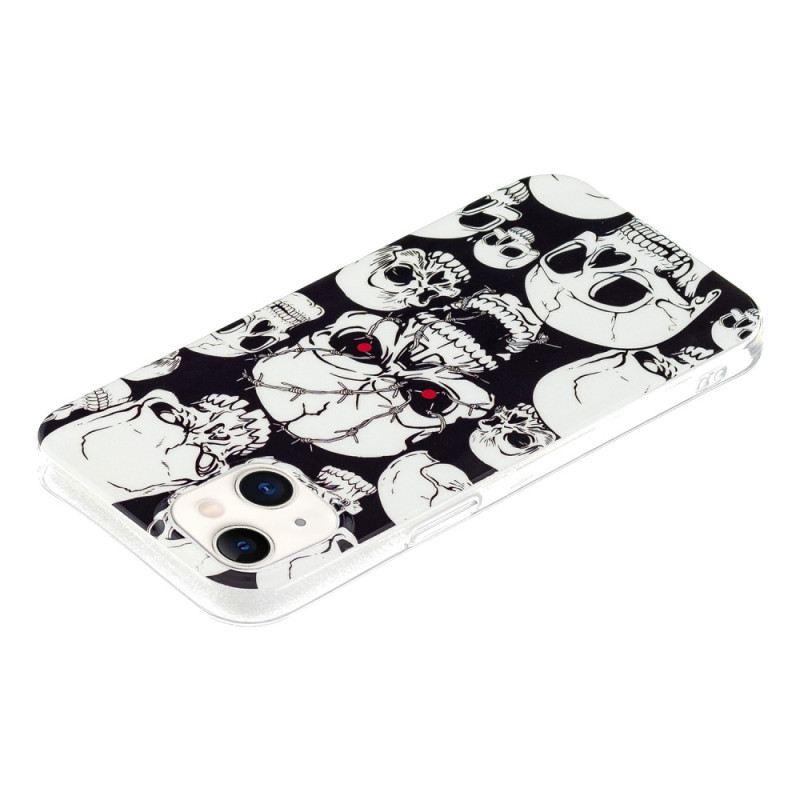 Maskica iPhone 15 Plus Fluorescentne Lubanje