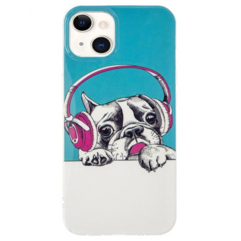 Maskica iPhone 15 Plus Fluorescentne Slušalice