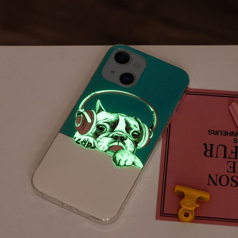 Maskica iPhone 15 Plus Fluorescentne Slušalice