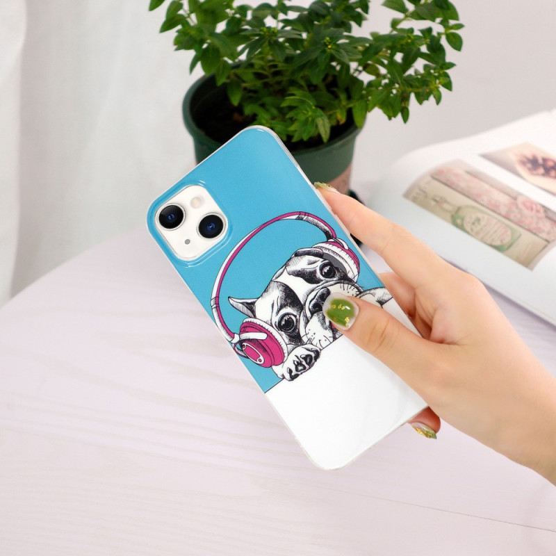 Maskica iPhone 15 Plus Fluorescentne Slušalice