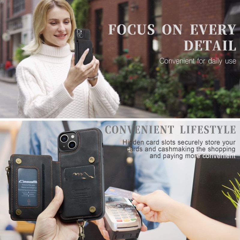 Maskica iPhone 15 Plus Novčanik Caseme Stil Novčanika
