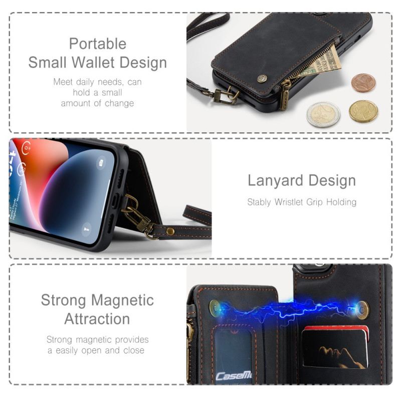 Maskica iPhone 15 Plus Novčanik Caseme Stil Novčanika