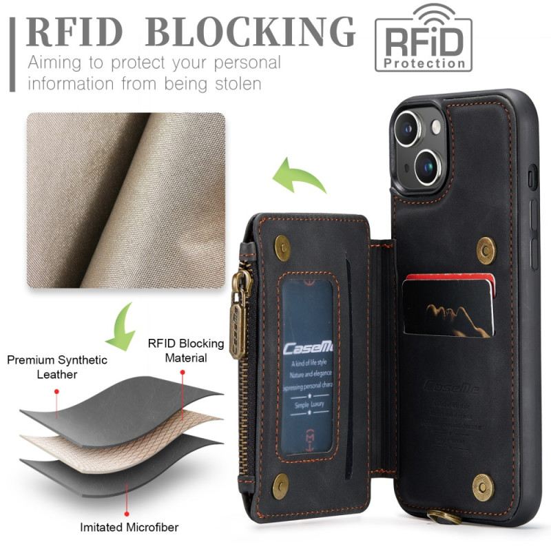 Maskica iPhone 15 Plus Novčanik Caseme Stil Novčanika