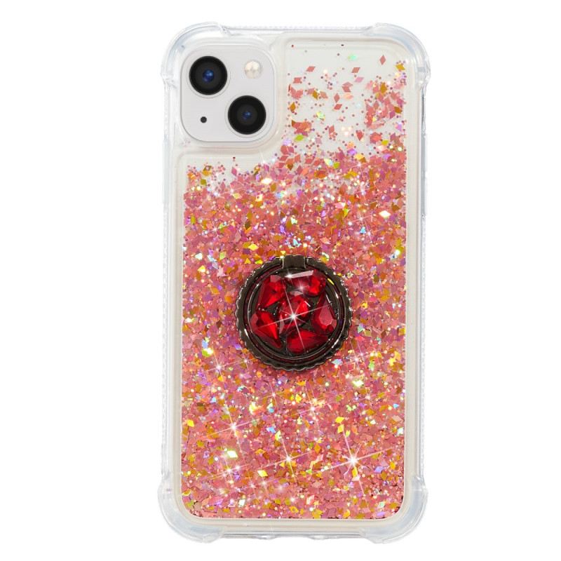Maskica iPhone 15 Plus Šljokice S Potpornim Prstenom