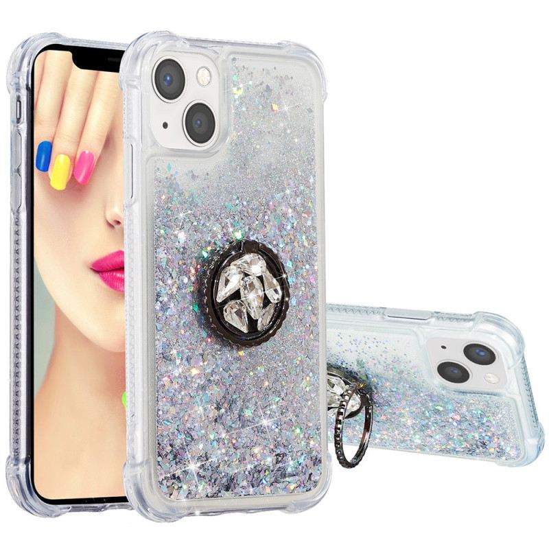 Maskica iPhone 15 Plus Šljokice S Potpornim Prstenom