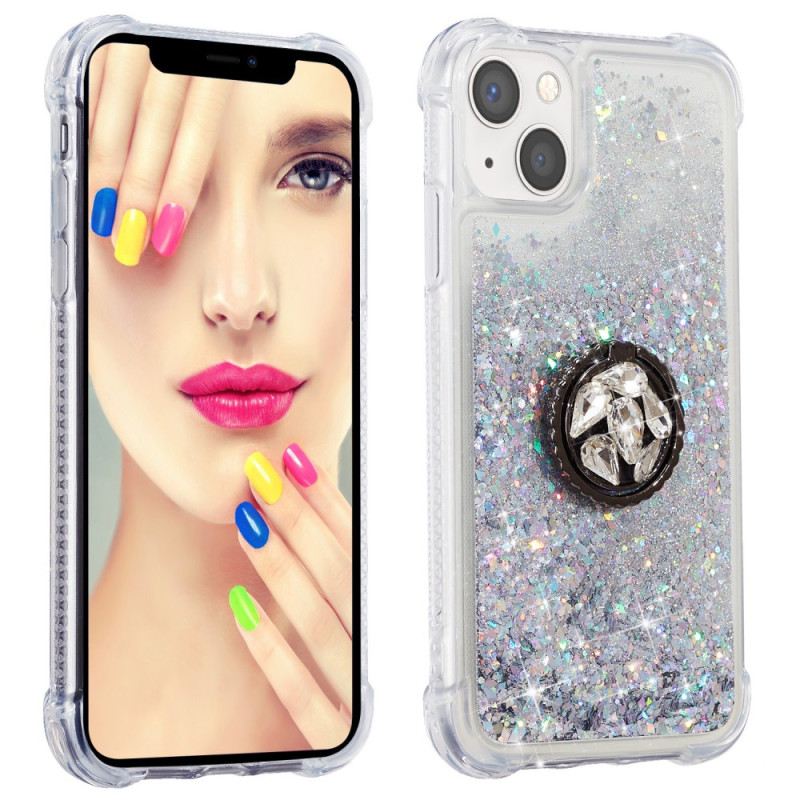 Maskica iPhone 15 Plus Šljokice S Potpornim Prstenom