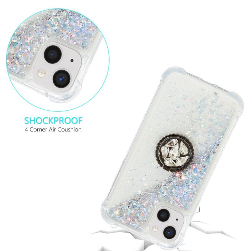 Maskica iPhone 15 Plus Šljokice S Potpornim Prstenom