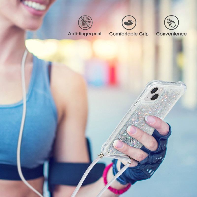 Maskica iPhone 15 Plus Uzica Sa Šljokicama