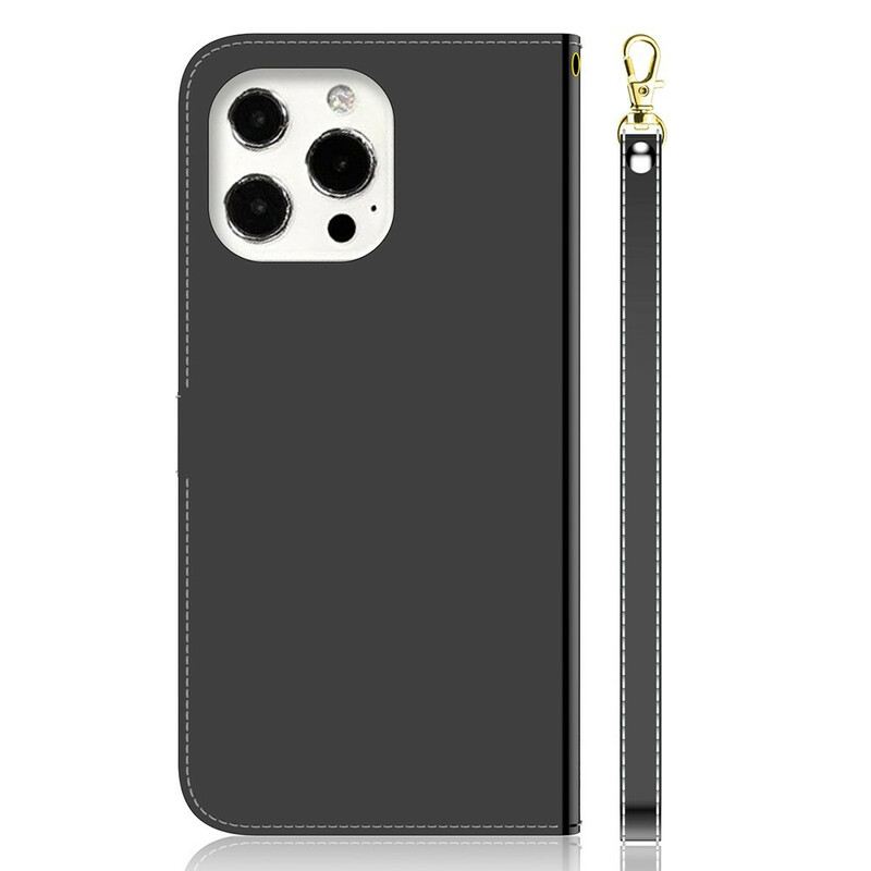 Futrola iPhone 13 Pro Max Poklopac Ogledala Od Umjetne Kože