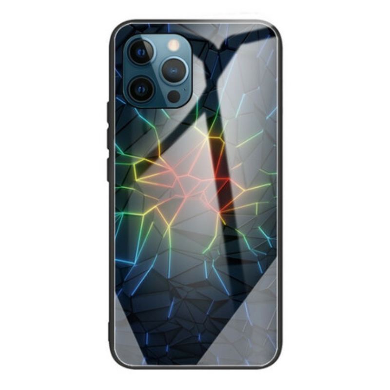 Maskica iPhone 13 Pro Max Geometrijsko Kaljeno Staklo