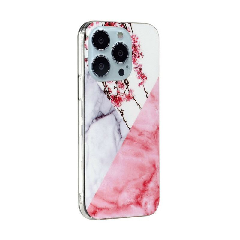 Maskica iPhone 13 Pro Max Mramorirani Cvijet Šljive