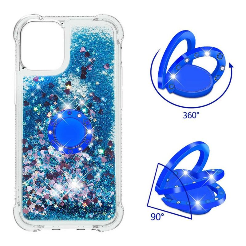 Maskica iPhone 13 Pro Max Šljokice S Potporom Za Prsten