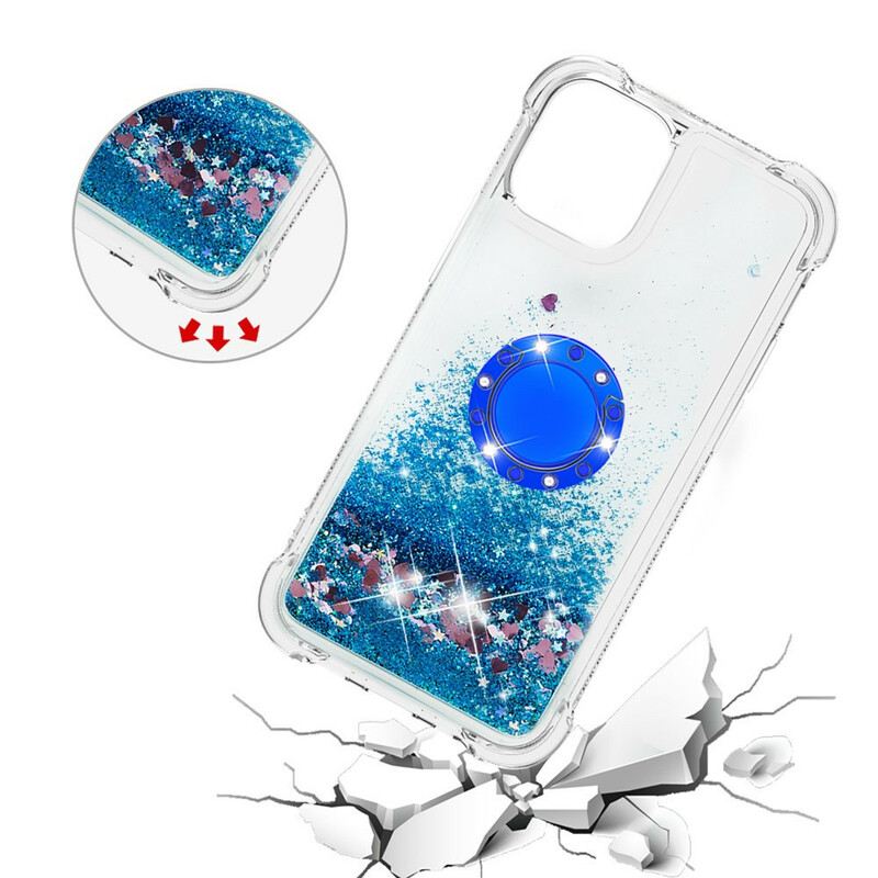Maskica iPhone 13 Pro Max Šljokice S Potporom Za Prsten