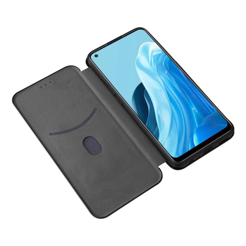 Flip Futrola Oppo Find X5 Lite Kožna Futrola Tekstura Karbonskih Vlakana