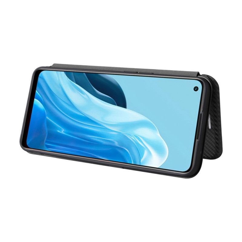 Flip Futrola Oppo Find X5 Lite Kožna Futrola Tekstura Karbonskih Vlakana