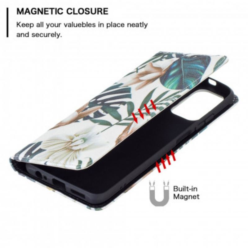Flip Futrola Xiaomi Redmi Note 10 / 10S Kožna Futrola Lišće