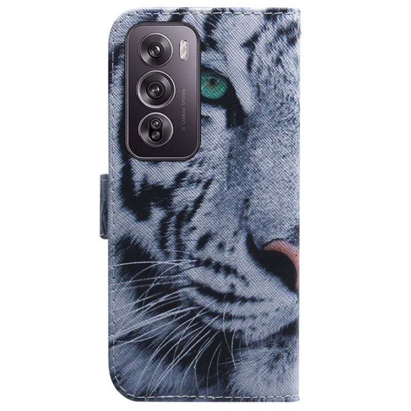 Kožna Futrola Oppo Reno 12 Pro 5g Bijeli Tigar