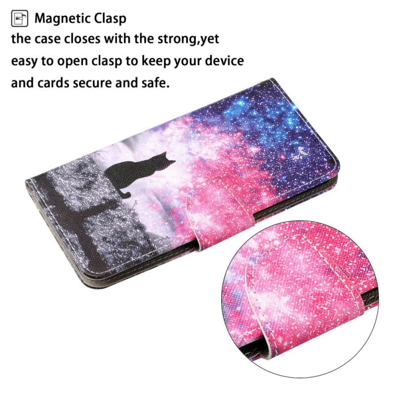 Flip Futrola Samsung Galaxy A15 5g Zvjezdano Nebo I Mačka