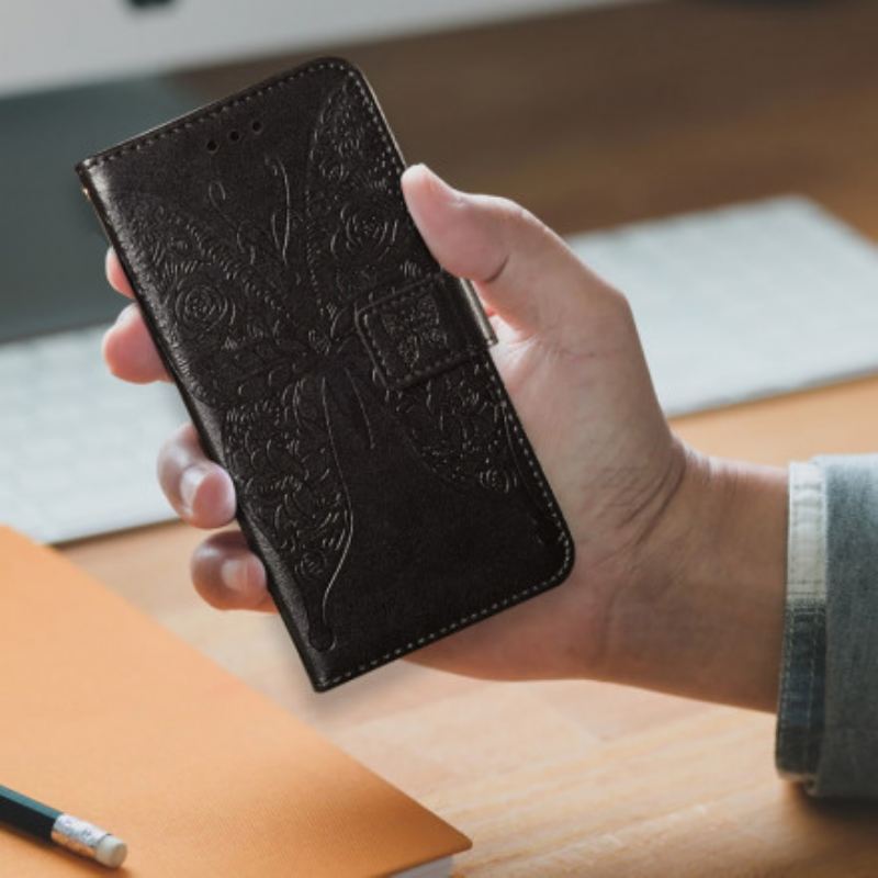 Kožna Futrola Xiaomi Redmi Note 9 Pro 5G Dizajn Leptira
