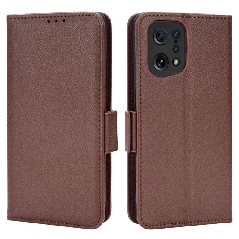Kožna Futrola Oppo Find X5 Flip Futrola Dvostruki Preklop Nove Boje