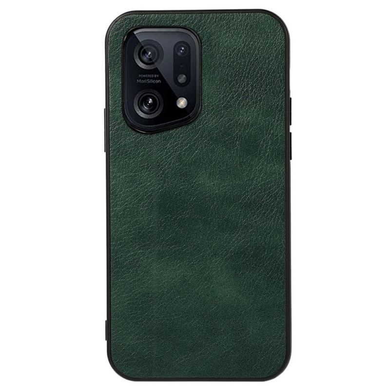 Maskica Oppo Find X5 Litch Kožni Stil