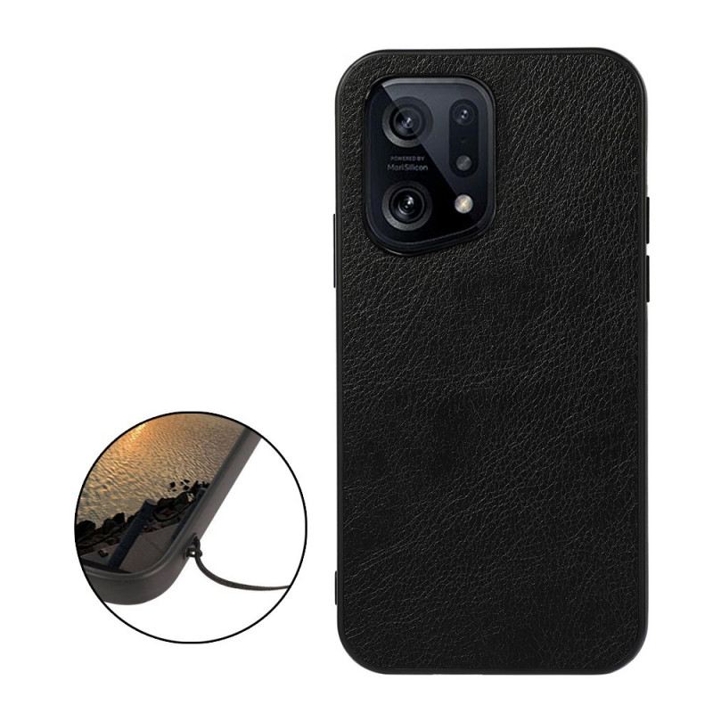Maskica Oppo Find X5 Litch Kožni Stil