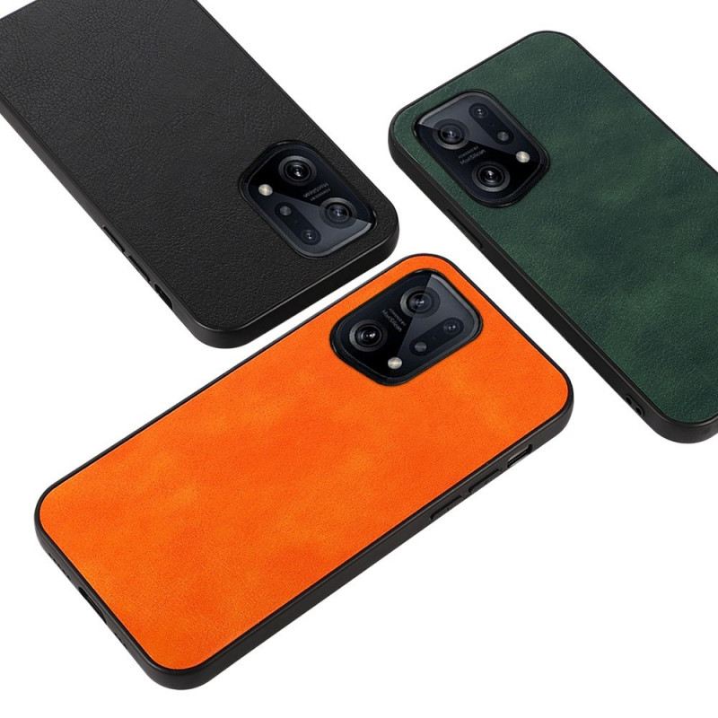 Maskica Oppo Find X5 Litch Kožni Stil