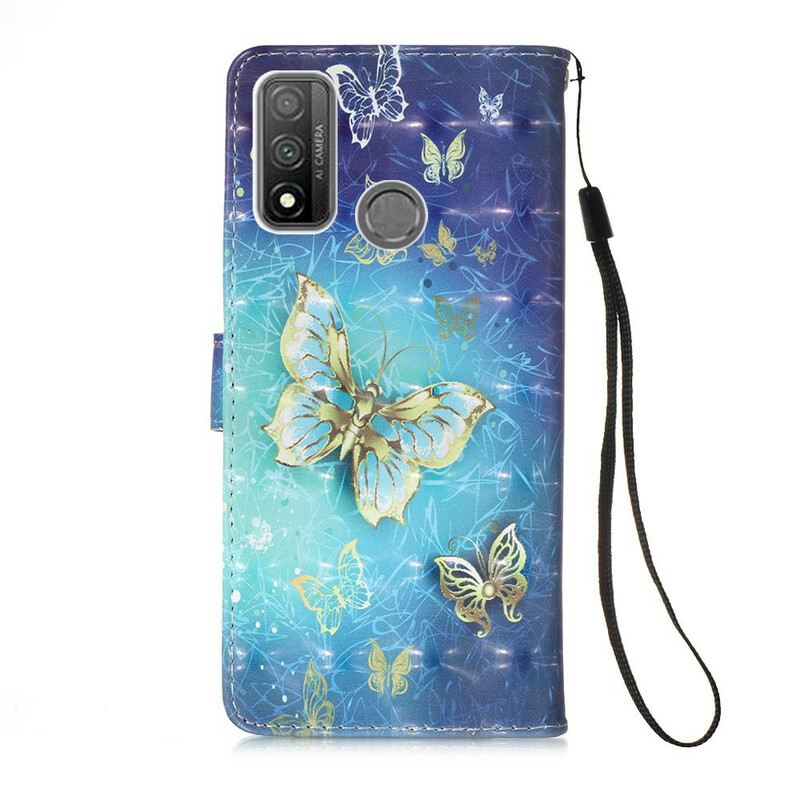 Futrola Huawei P Smart 2020 Zlatni Leptiri S Remenom