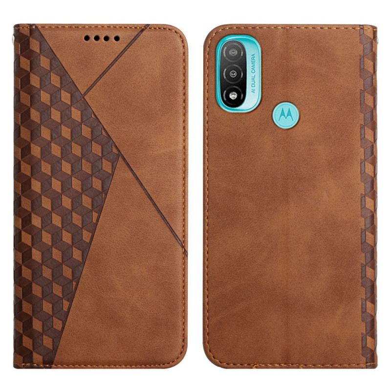 Flip Futrola Moto E40 / E30 / E20 Kožna Futrola Geo Kožni Efekt