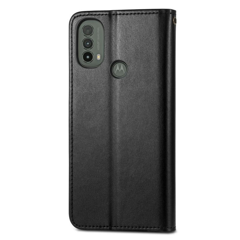Futrola Moto E40 / E30 / E20 Umjetna Koža I Vintage Kopča