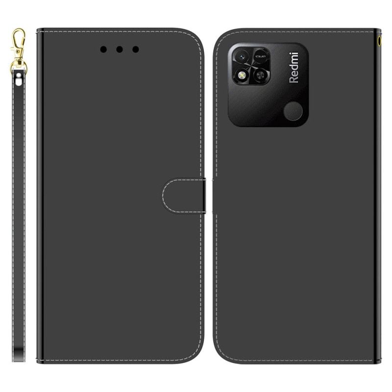 Futrola Xiaomi Redmi 10A Umjetna Zrcalna Koža S Remenom