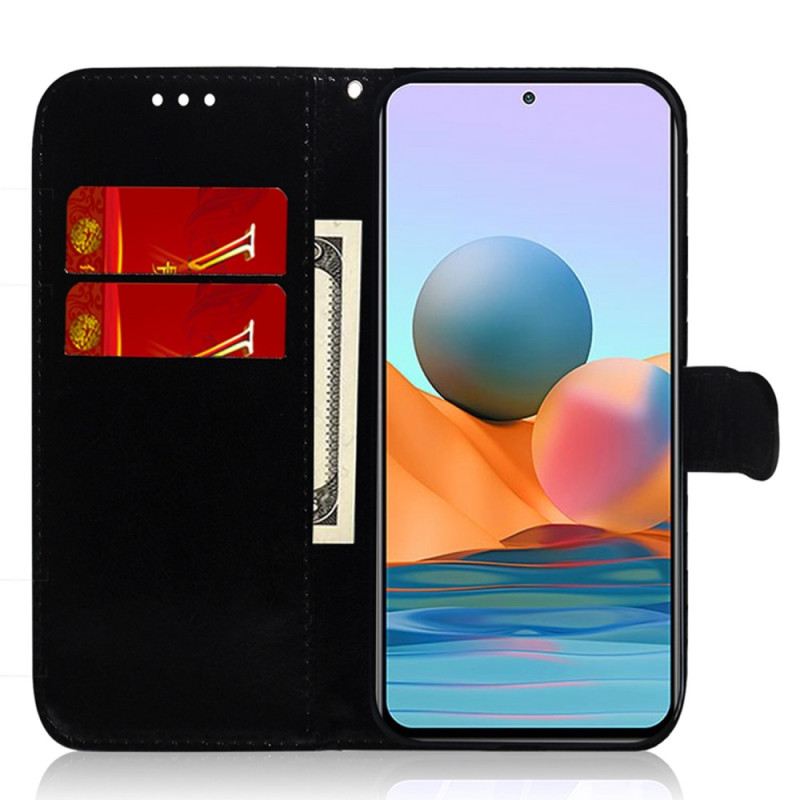 Futrola Xiaomi Redmi 10A Umjetna Zrcalna Koža S Remenom