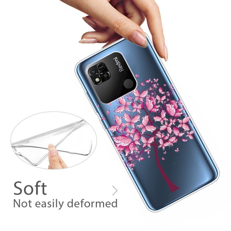 Maskica Xiaomi Redmi 10A Bešavno Ružičasto Stablo