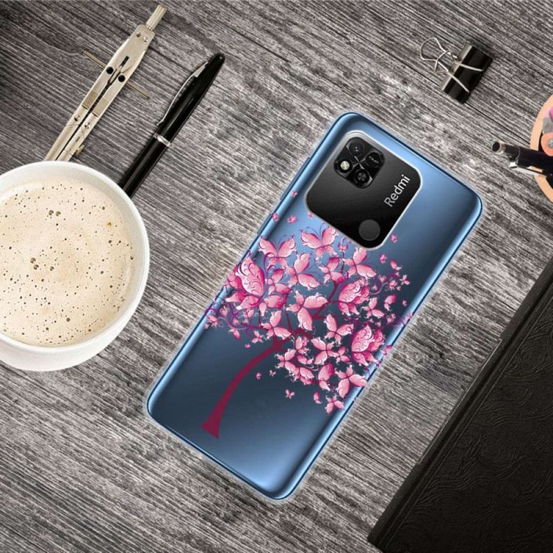 Maskica Xiaomi Redmi 10A Bešavno Ružičasto Stablo
