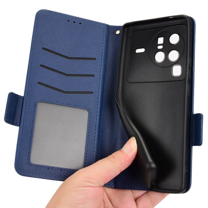 Kožna Futrola Vivo X80 Pro Flip Futrola Dvostruki Preklop Nove Boje