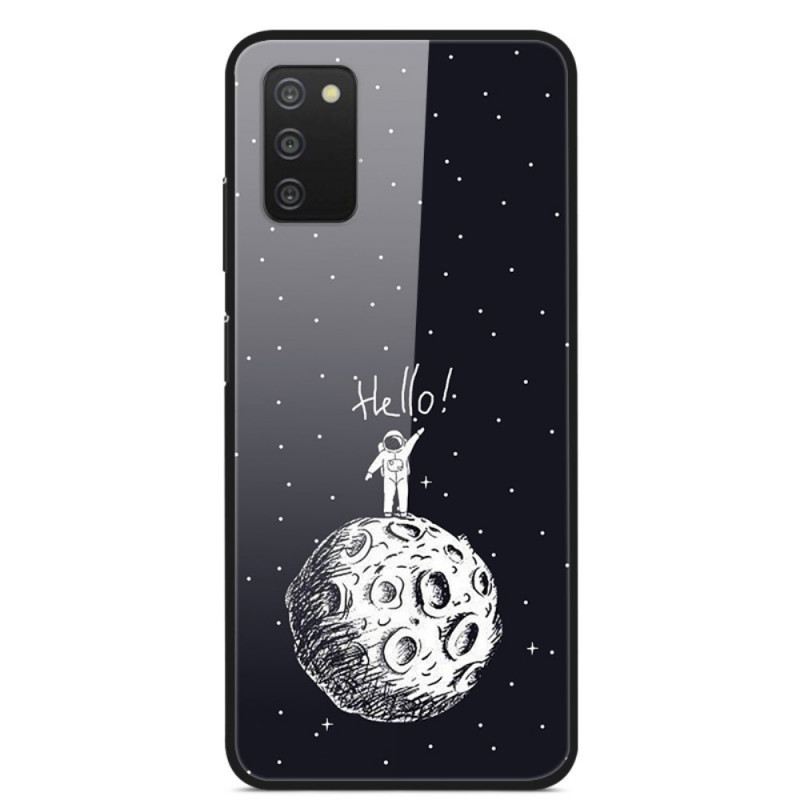 Maskica Samsung Galaxy A03s Hello Moon Kaljeno Staklo