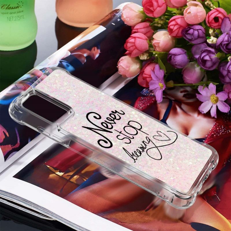 Maskica Samsung Galaxy A03s Never Stop Dreaming Glitter