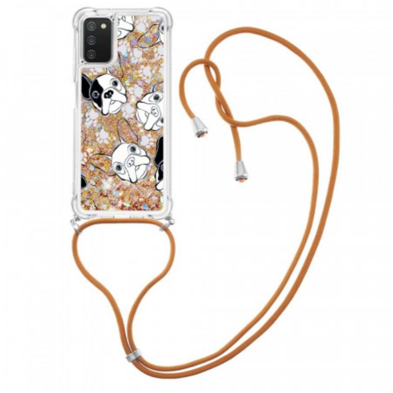 Maskica Samsung Galaxy A03s Psi Sa Šljokicama