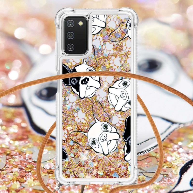 Maskica Samsung Galaxy A03s Psi Sa Šljokicama