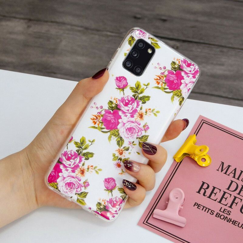 Maskica Samsung Galaxy A31 Fluorescentno Cvijeće Slobode