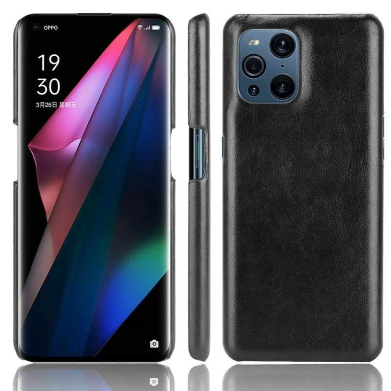 Maskica Oppo Find X3 Pro Litchi Kožni Efekt
