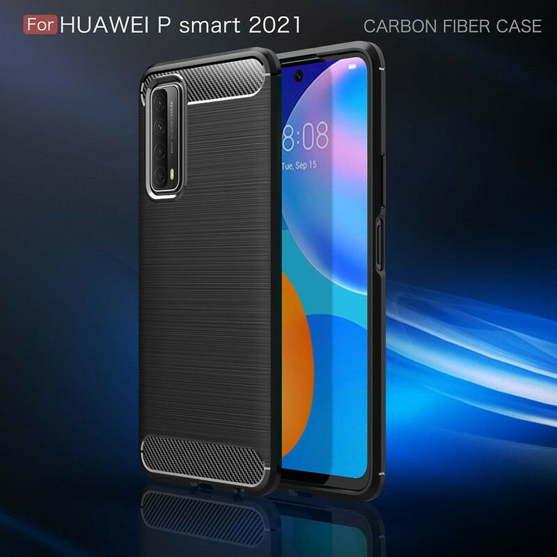 Maskica Huawei P Smart 2021 Brušena Karbonska Vlakna