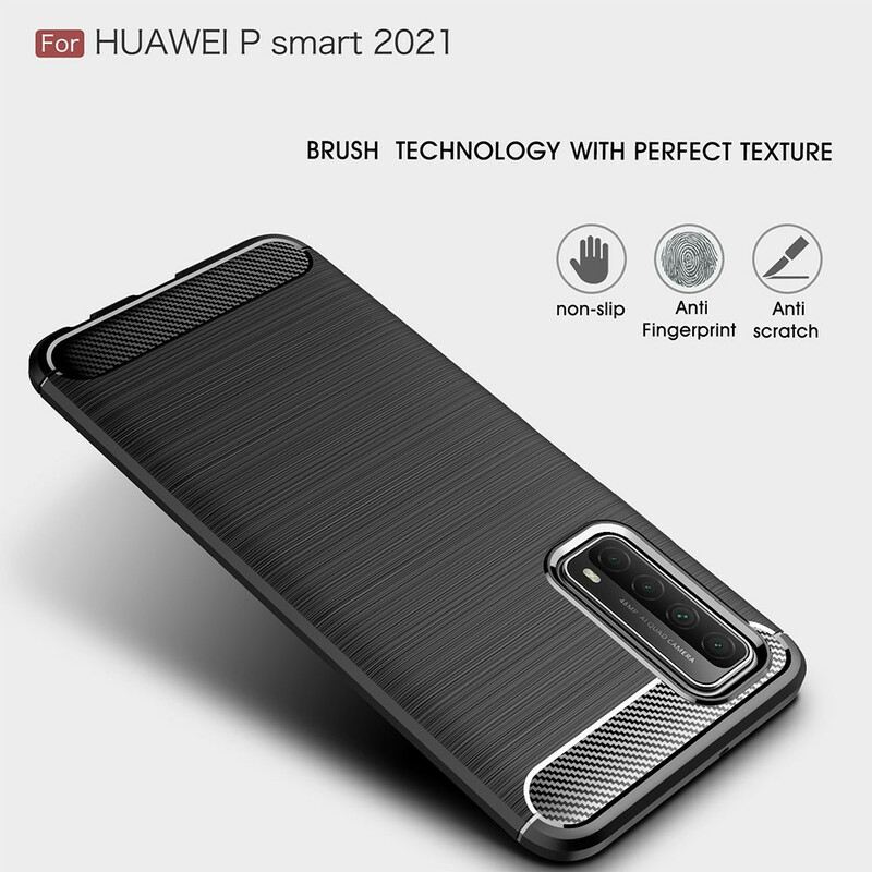 Maskica Huawei P Smart 2021 Brušena Karbonska Vlakna