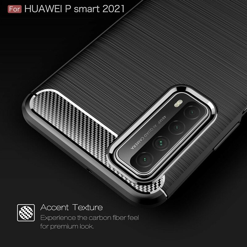 Maskica Huawei P Smart 2021 Brušena Karbonska Vlakna